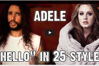 'Hello' di Adele in 25 voci: dai Guns a Police, passando per Janis Joplin e Pink Floyd /Video 'Hello' di Adele in 25 voci: dai Guns a Police, passando per Janis Joplin e Pink Floyd /Video
