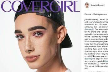 Fard e mascara, James è il primo uomo testimonial di cosmetici Fard e mascara, James è il primo uomo testimonial di cosmetici