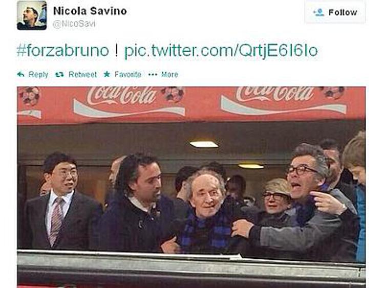 Bruno Arena torna in pubblico, a San Siro per vedere la sua Inter