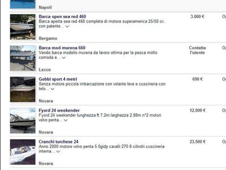 Brindisi, riconosce la sua barca in vendita su internet rubatagli nel 2012