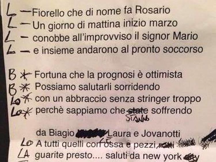 A Fiorello e al signor Mario una canzone da Jovanotti, Pausini e Antonacci