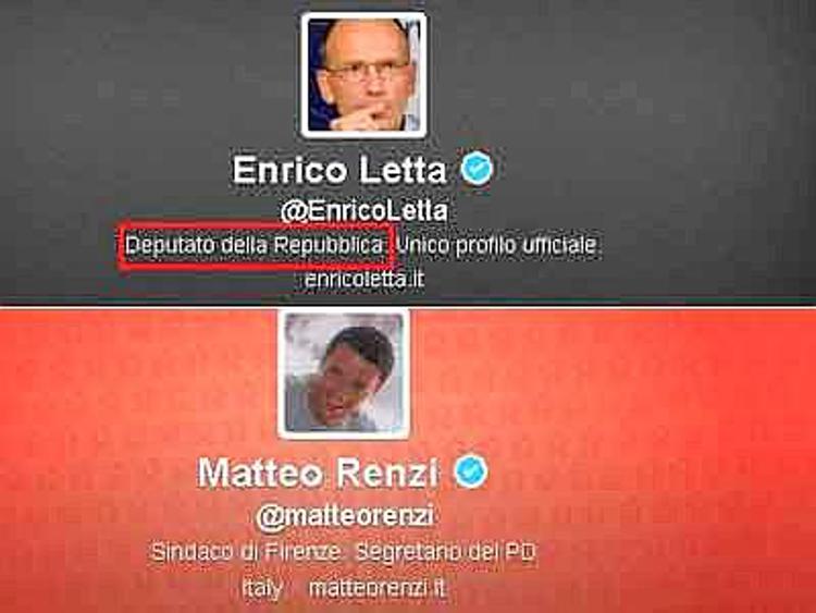 Su Twitter Letta torna solo deputato. Ancora nessun aggiornamento per Renzi