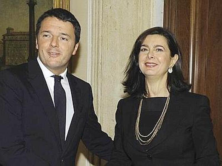 Boldrini twitta foto con Renzi: collaborazione con Parlamento e meno decreti