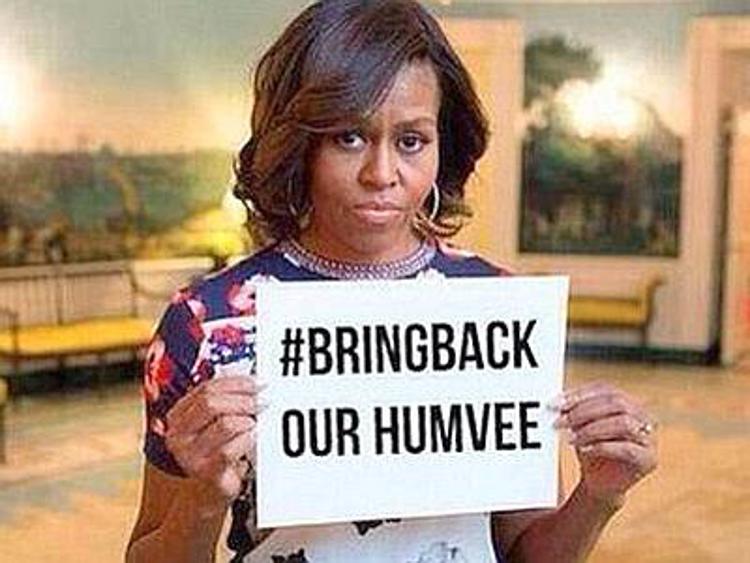 Iraq: Isil sbeffeggia Michelle Obama, su Twitter sua foto 'taroccata'