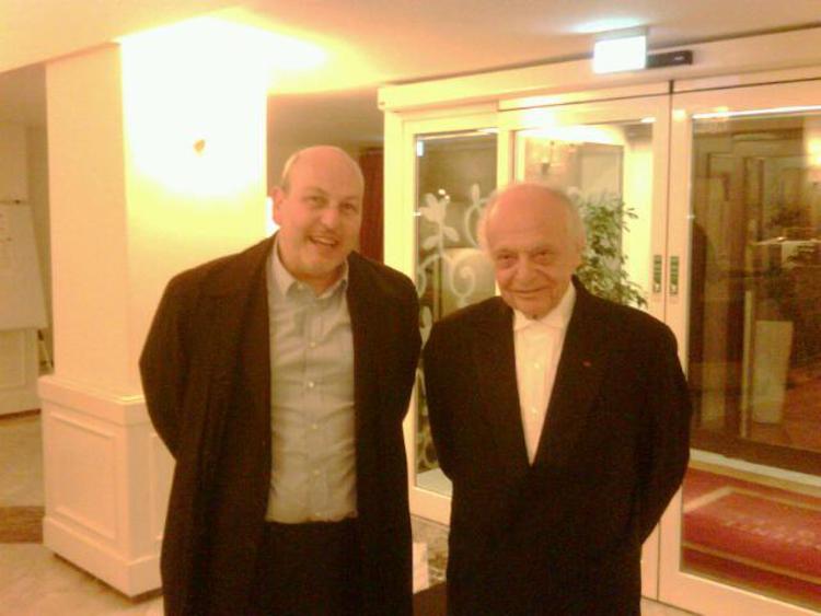 Lorin Maazel (a destra) con il regista Denis Krief