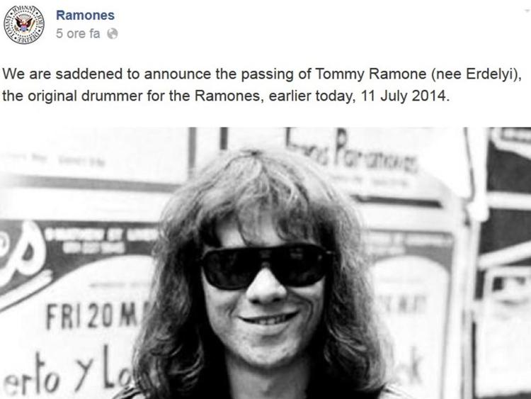 Addio a Tommy mito punk rock. L'ultimo dei Ramones aveva 62 anni/ Video