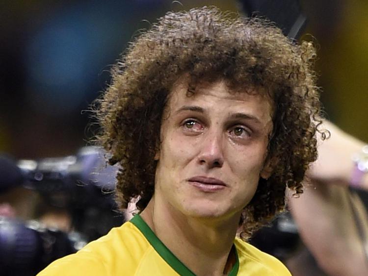 David Luiz in lacrime (Xinhua)