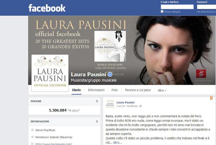 Laura Pausini sull'incidente sexy: 