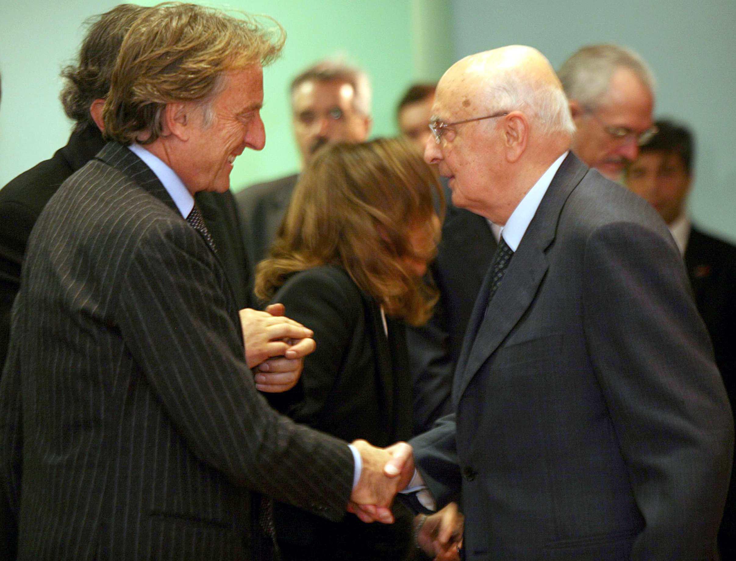 Con il presidente Giorgio Napolitano  (Foto Infophoto)