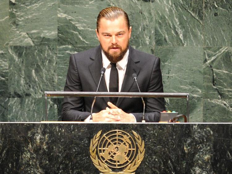 Leonardo DiCaprio nel suo intervento alla cerimonia di apertura (Xinhua)