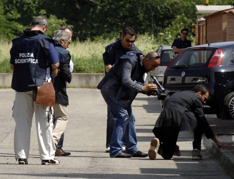 La villetta di via Pascoli dove è stata trovata morta la vittima (Infophoto)