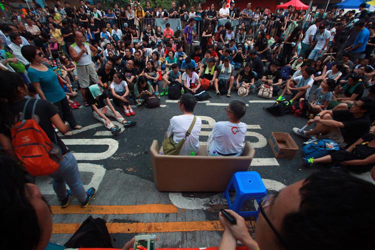 Manifestazioni di protesta a Hong Kong (Foto Infophoto)