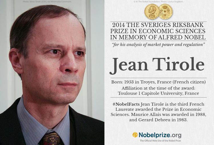 Nobel per l'Economia aJean Tirole, premiato per gli studi sulle regole del mercato