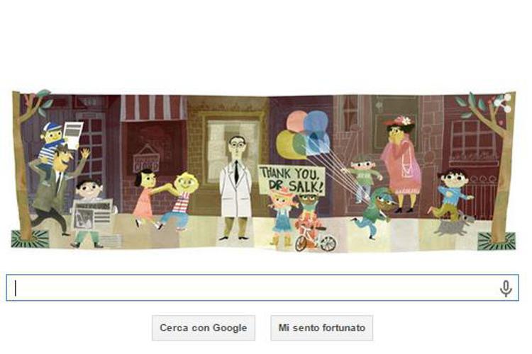 Google ricorda Jonas Salk, il doodle dedicato al medico che sconfisse la poliomelite