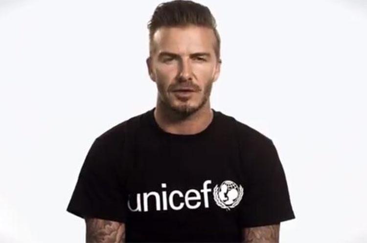 Beckham in campo per l'Unicef contro l'Ebola: 