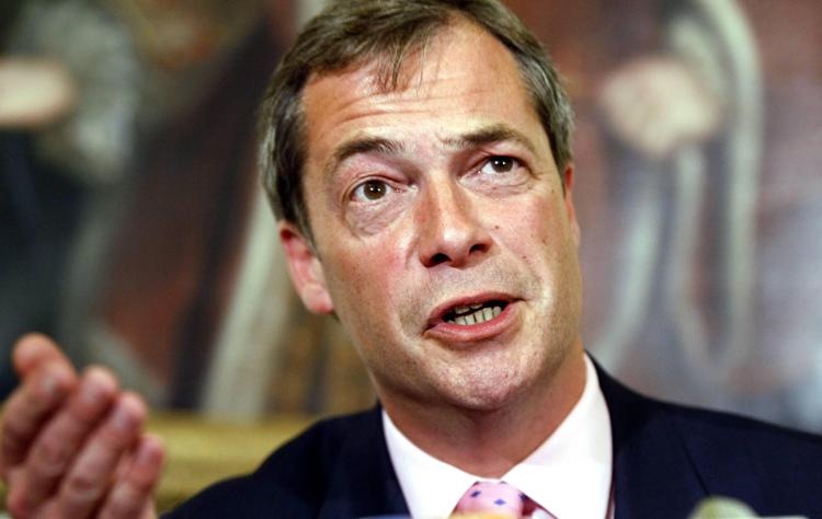 Il leader dell'Ukip, Nigel Farage (Infophoto)