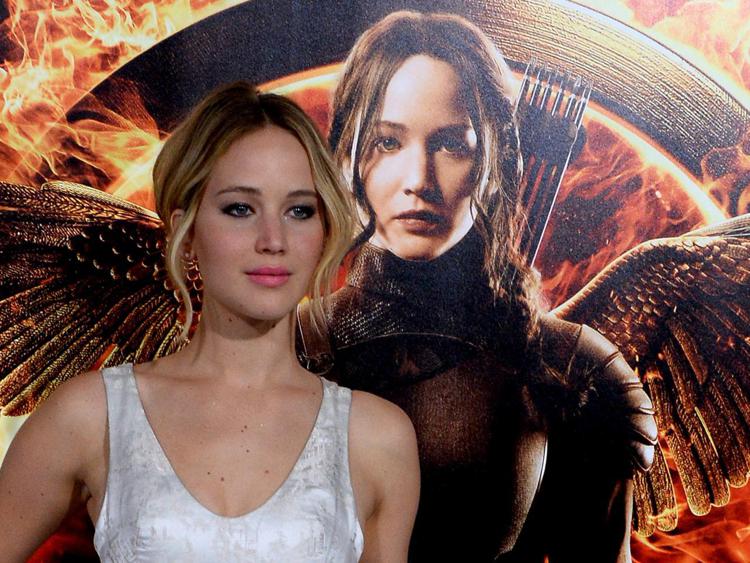 Jennifer Lawrence, protagonista di 'Hunger Games - Il canto della rivolta: Parte 1' (Foto Infophoto) 