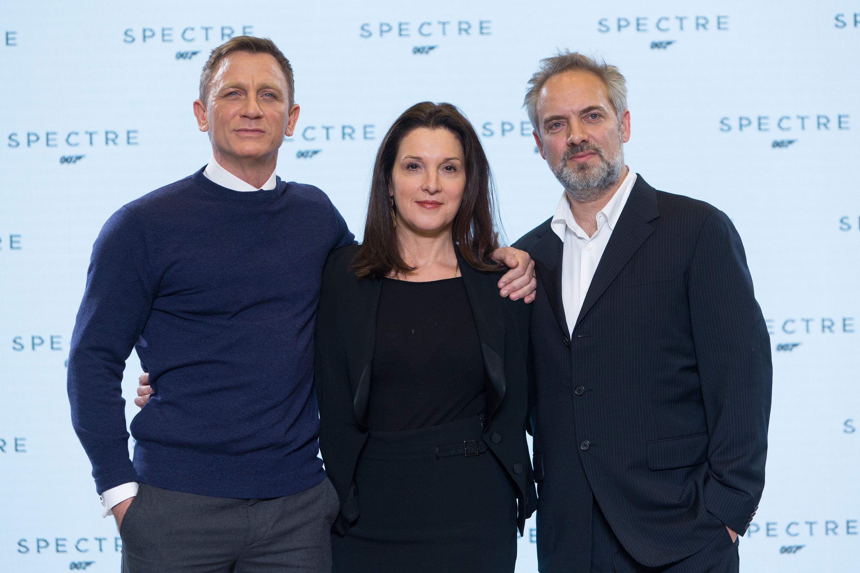 Daniel Craig, Barbara Broccoli e Sam Mendes