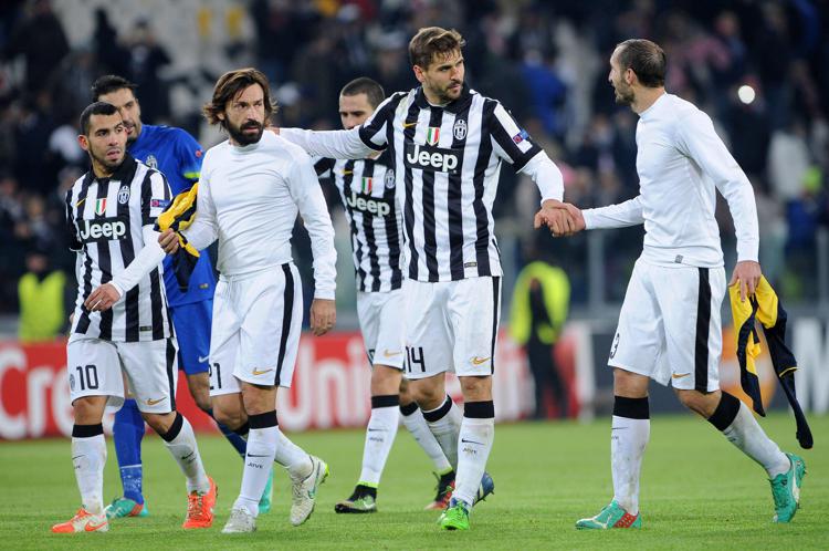 09-12-2014 CHAMPIONS LEAGUE 2014-2015 - La Juventus festeggia il passaggio del turno (Foto: Infophoto) - INFOPHOTO