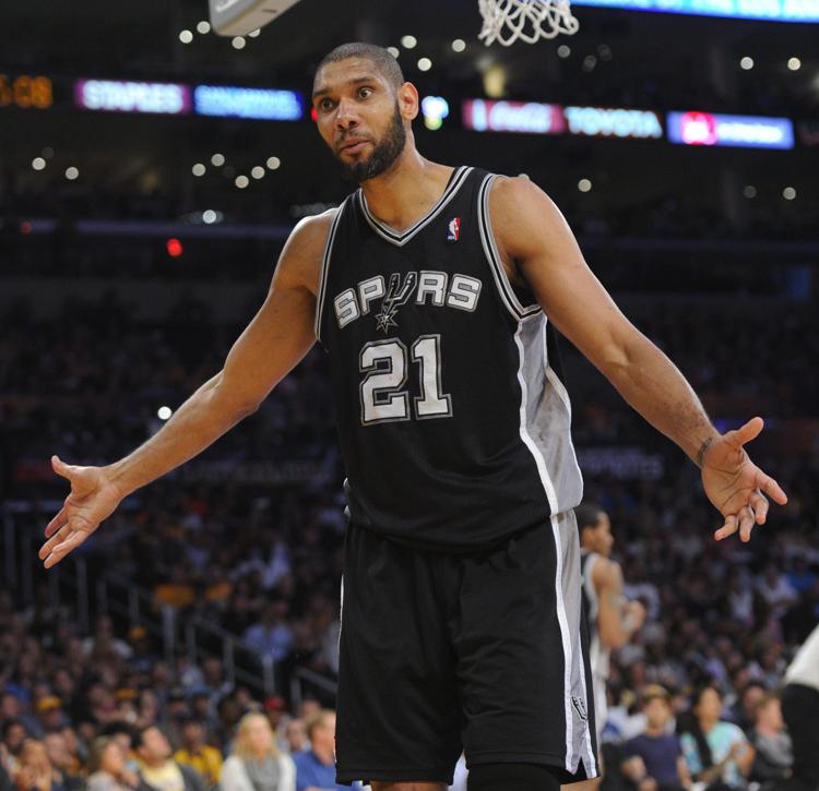 Tim Duncan dei San Antonio Spurs. (Infophoto) - INFOPHOTO