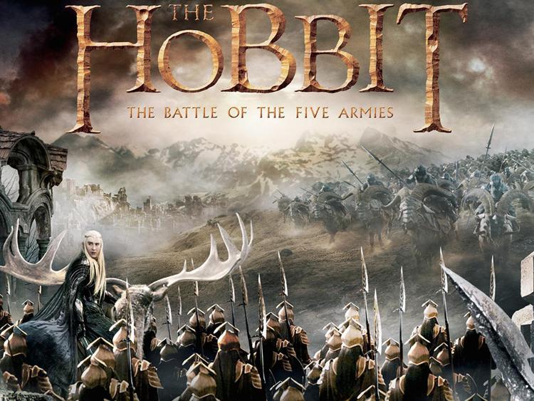 La locandina statunitense di 'The Hobbit: la Battaglia delle Cinque Armate'