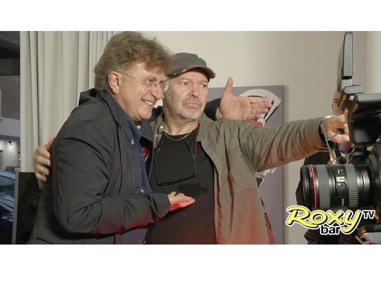 Vasco Rossi e Red Ronnie durante la puntata del Roxybar nella quale il cantante  ha presentato il suo nuovo album 