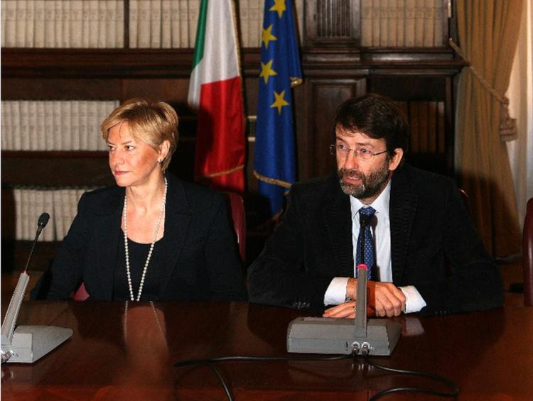 I ministri Roberta Pinotti e Dario Franceschini