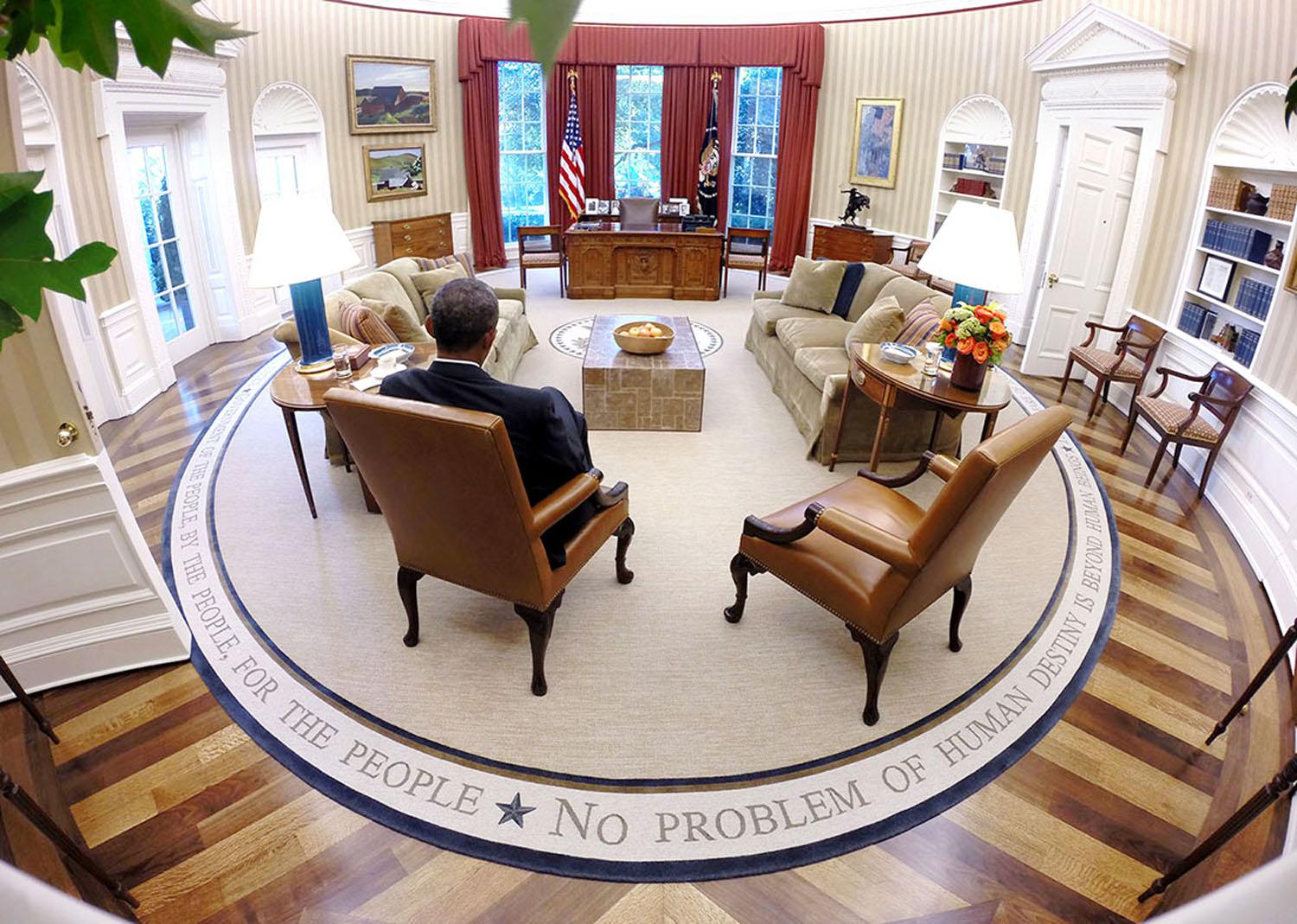 Obama nell'ufficio Ovale il 29 agosto 2014. 