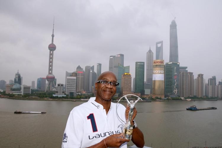 Laureus Academy Chairman Edwin Moses a Shanghai, China. (Photo by Feng Li/Getty Images for Laureus) - Getty Images for Laureus