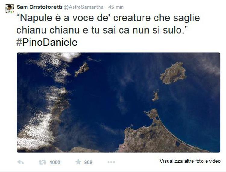 Pino Daniele: anche l'astronauta Cristoforetti lo ricorda con un Tweet