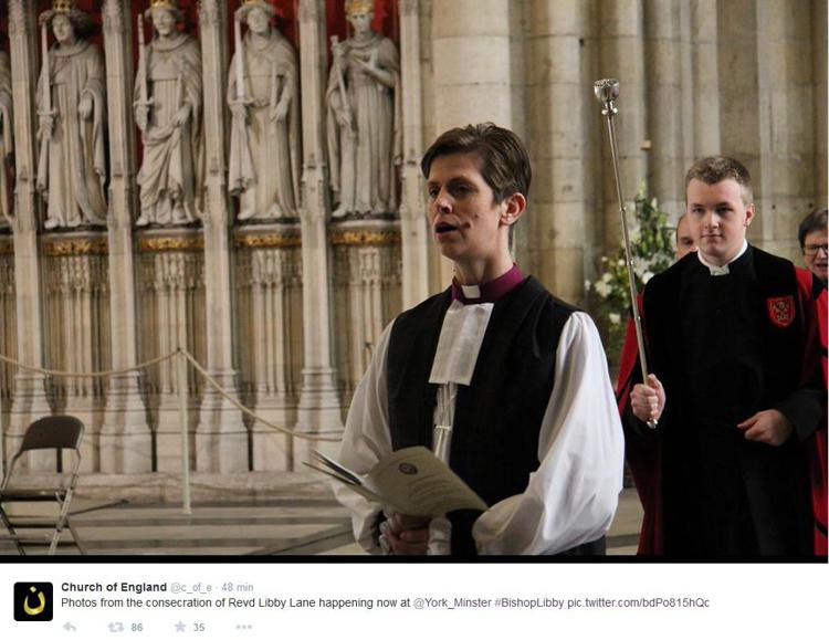 Gb: chiesa d'Inghilterra consacra prima donna vescovo