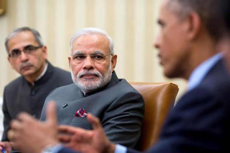 Il presidente Usa Barack Obama e il  premier indiano Narendra Modi alla Casa Bianca (foto dal sito della Casa Bianca)
