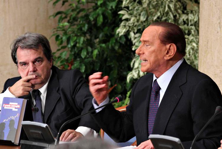 Renato Brunetta e Silvio Berlusconi (Foto Infophoto) - INFOPHOTO