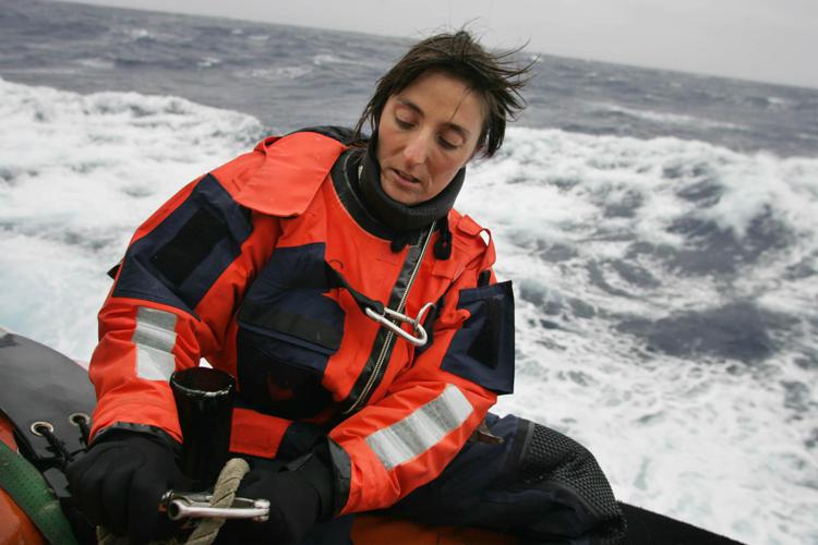 Catarina Nitto a bordo dell'Esperanza.  - Greenpeace/Jeremy Sutton-Hibbert