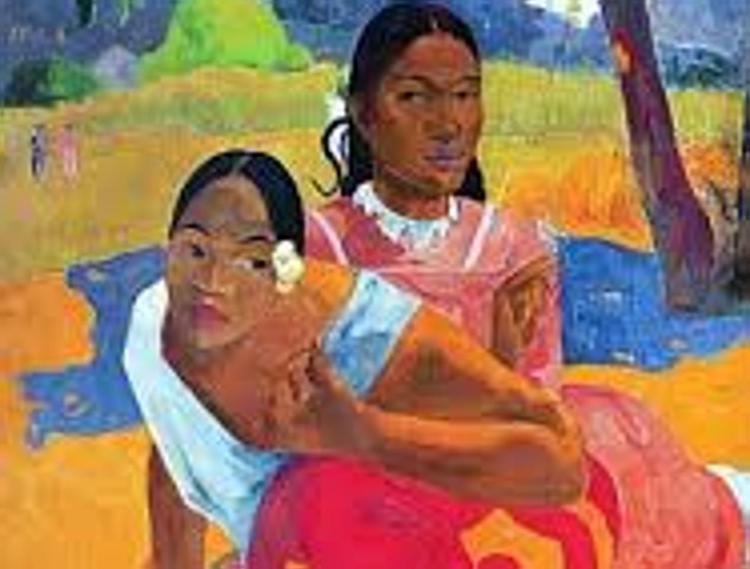 Particolare di 'Nafea faa Ipoipo' (Quando ti sposi?) di Paul Gauguin 