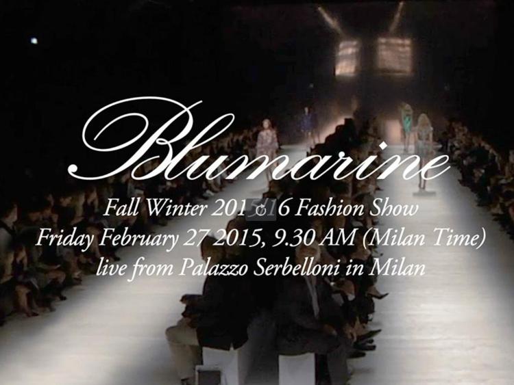 Blumarine Women Collection Fall Winter 2015-16/Diretta