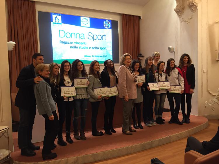 La premiazione di Donna Sport stamani a Milano. 