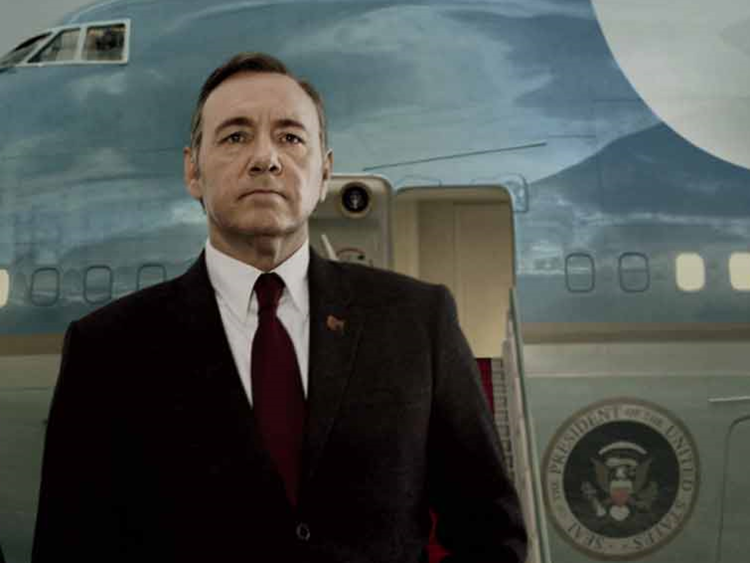 Kevin Spacey sulla copertina di 'House of Cards 3'