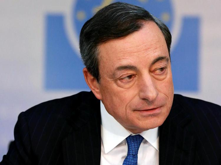 Il presidente della Bce Mario Draghi (foto Xinhua/Infophoto).