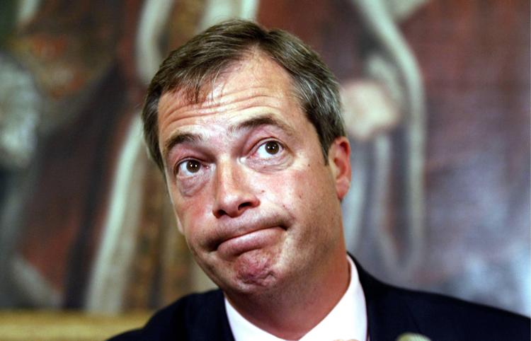 Il leader dell'Ukip, Nigel Farage (Foto Infophoto)