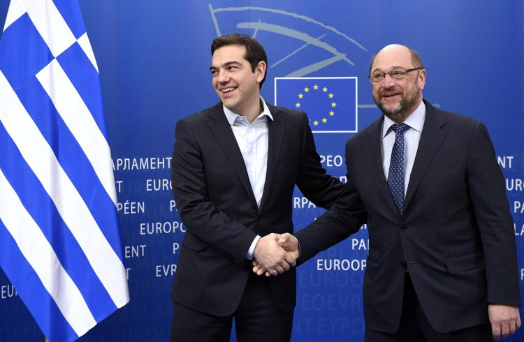 Alexis Tsipras e Martin Schulz (Afp)  - AFP
