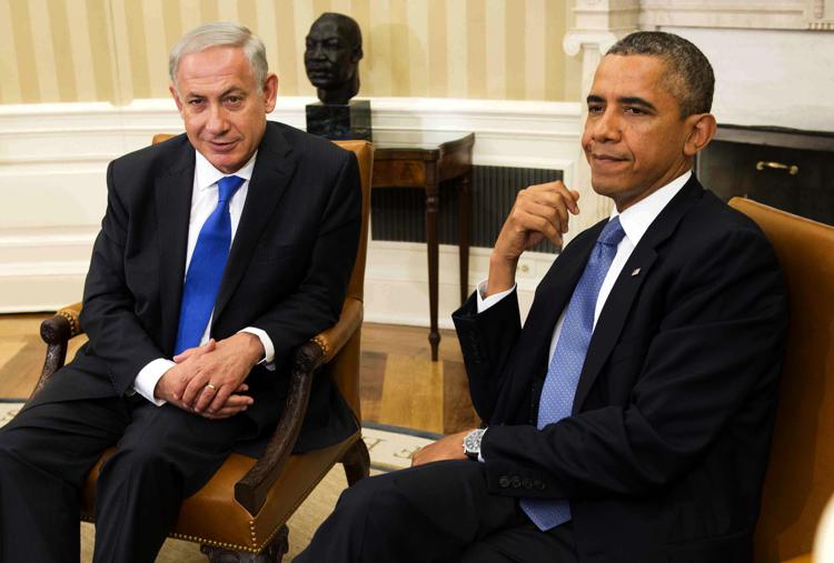 Barack Obama e Benyamin Netanyahu alla Casa Bianca. - (INFOPHOTO)
