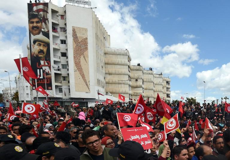 
Manifestazione a Tunisi(Afp)