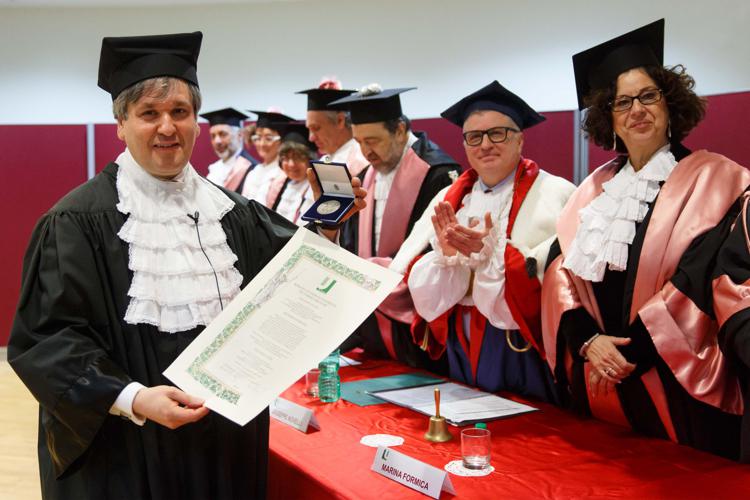 Antonio Pappano mentre riceve la laurea honoris causa a Tor Vergata (foto ©Musacchio & Ianniello) - ©Musacchio & Ianniello