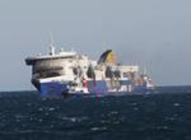 (Infophoto) Il traghetto Norman Atlantic  - INFOPHOTO
