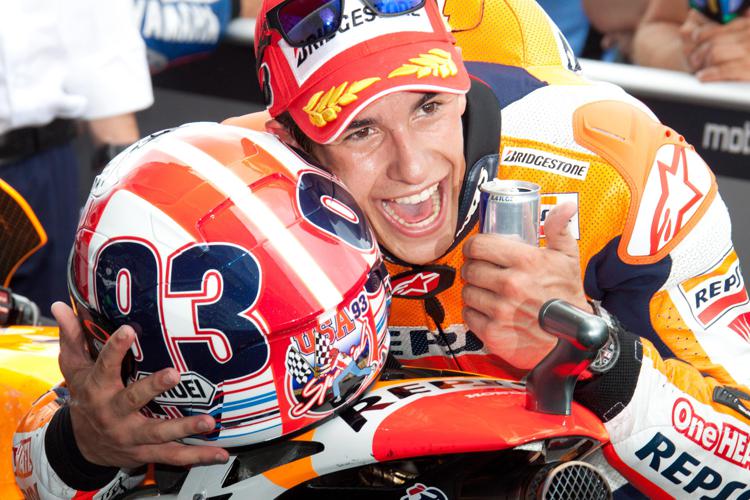 Marc Marquez (Honda), campione del mondo della MotoGp. (Foto Infophoto) - INFOPHOTO
