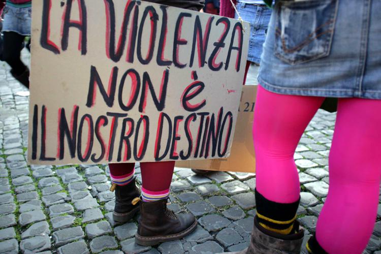 Manifestazione contro la violenza sulle donne (Infophoto) - INFOPHOTO