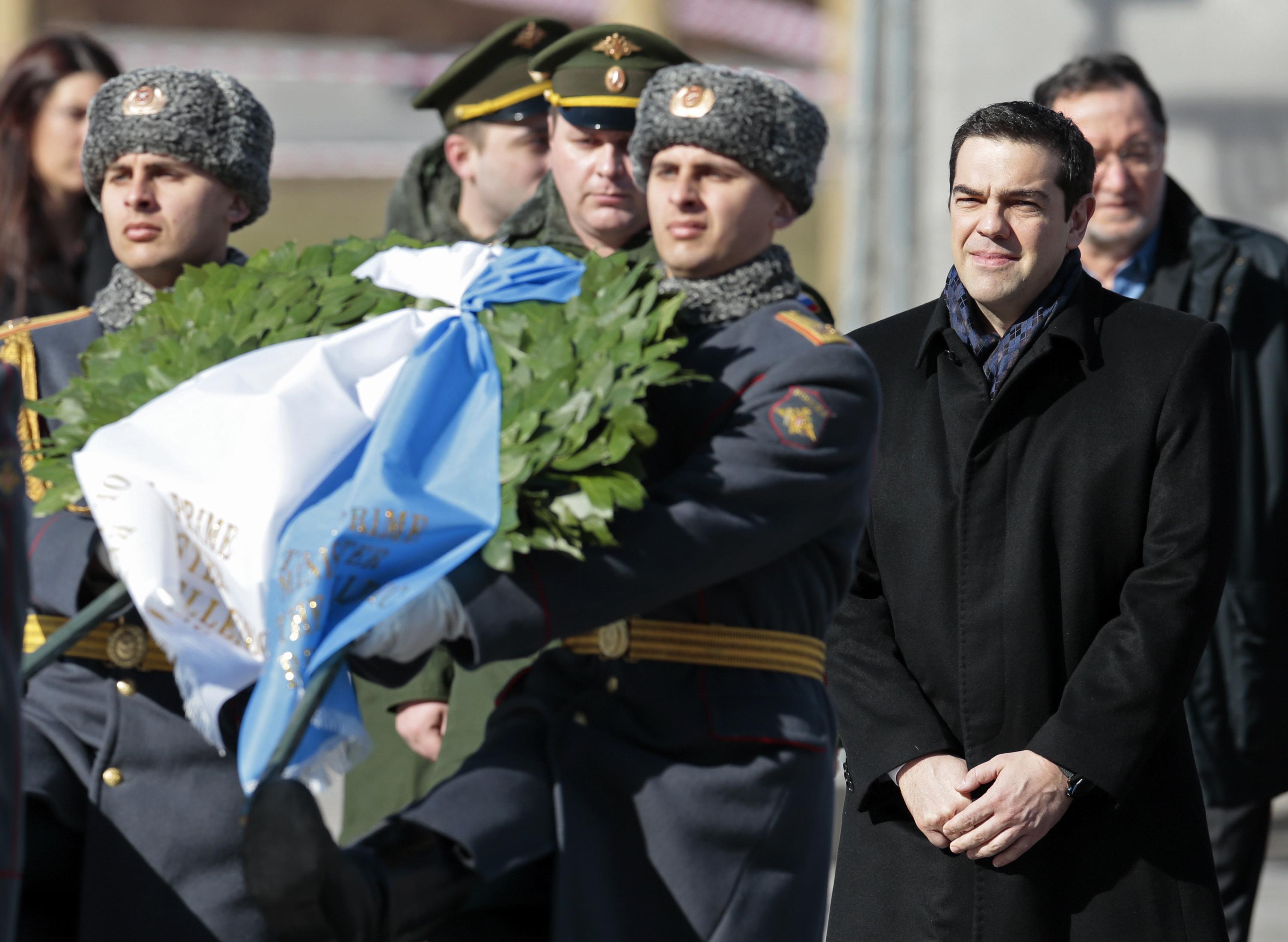 Alexis Tsipras, in visita a Mosca (Afp)