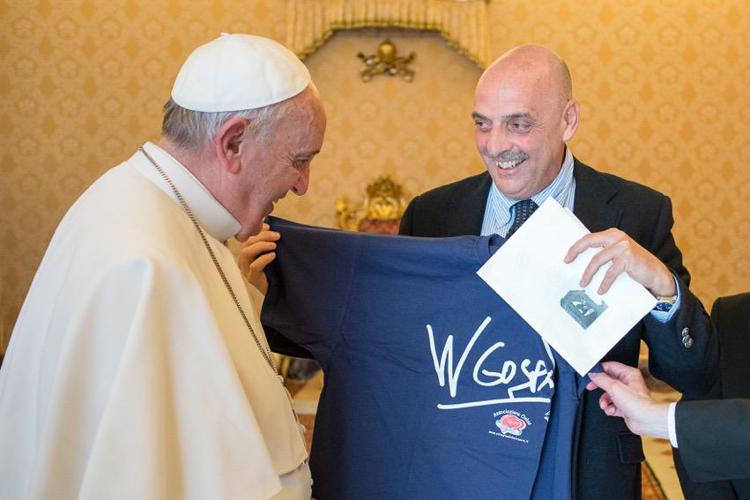 Papa Francesco con Paolo Brosio (foto dal sito di Paolo Brosio)