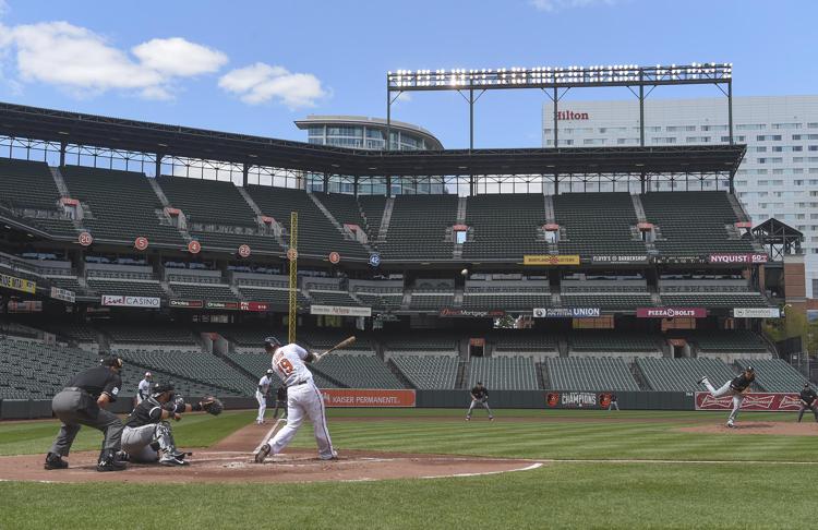 La partita degli Orioles a stadio vuoto (Foto Washington Post) 